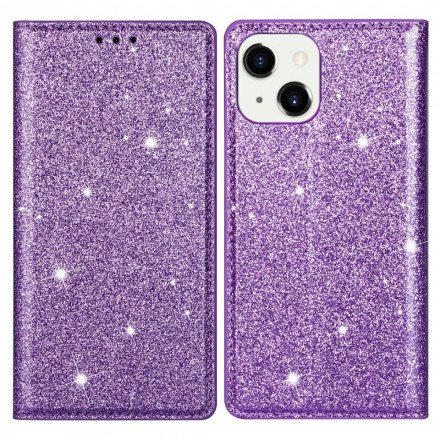 Flip Cover iPhone 13 Stijl Glitter