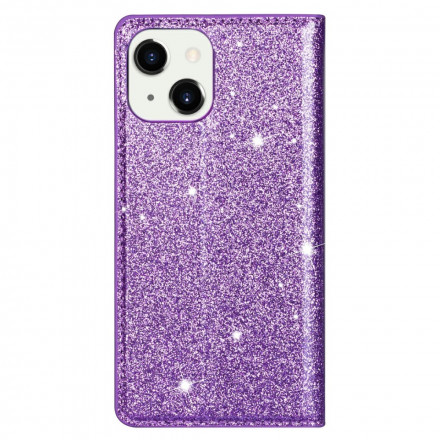 Flip Cover iPhone 13 Stijl Glitter
