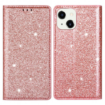 Flip Cover iPhone 13 Stijl Glitter