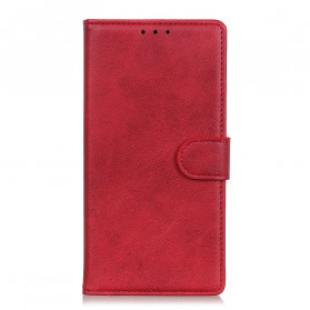 Hoes voor Motorola G60s mat leer effect