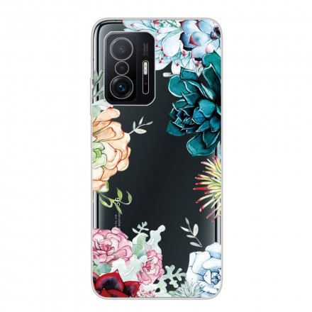 Xiaomi 11T heldere aquarel bloem case