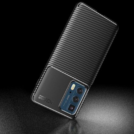 Cover Motorola Edge 20 Pro flexibele textuur Carbon Fiber