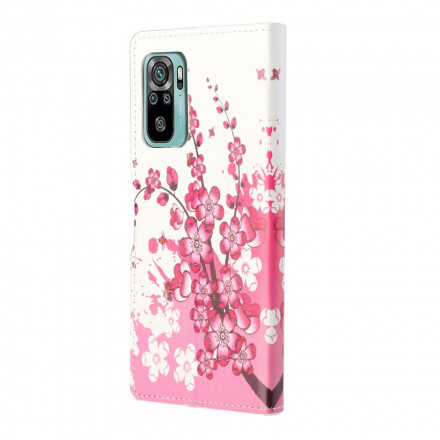 Xiaomi Redmi 10 hoesje met tropische bloemen