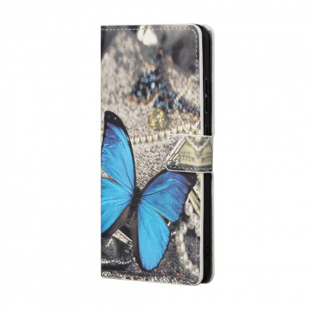 Xiaomi Redmi 10 Blauw Vlinder Koord Hoesje
