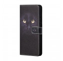 Xiaomi Redmi 10 Zwarte Cat Eye Strap Case