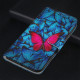 Xiaomi Redmi 10 vlinder geval met blauwe achtergrond
