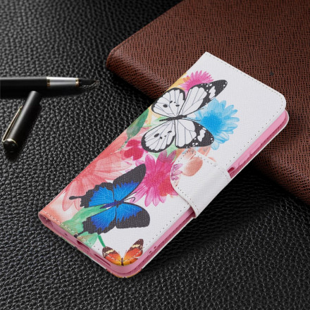 Xiaomi Redmi 10 Beschilderde Vlinders en Bloemen Case