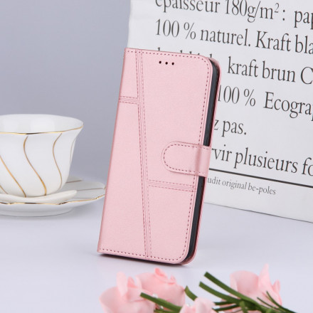 Oppo A94 5G Geo Lederen Koord Hoesje