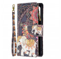 Oppo A94 5G Olifant Zip Pocket Hoesje