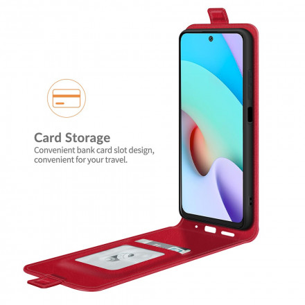 Xiaomi Redmi 10 Leder Effect Hoesje Verticale Flap Xiaomi Redmi 10 Leder Effect Hoesje Verticale Flap