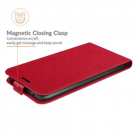 Xiaomi Redmi 10 Leder Effect Hoesje Verticale Flap Xiaomi Redmi 10 Leder Effect Hoesje Verticale Flap