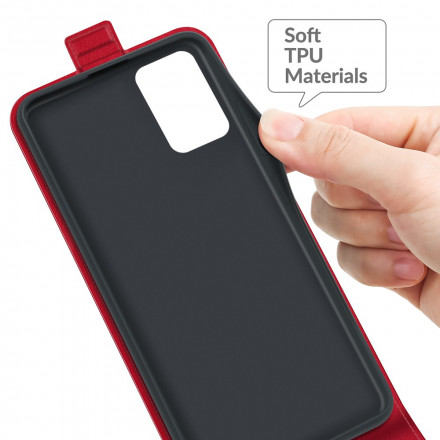 Xiaomi Redmi 10 Leder Effect Hoesje Verticale Flap Xiaomi Redmi 10 Leder Effect Hoesje Verticale Flap