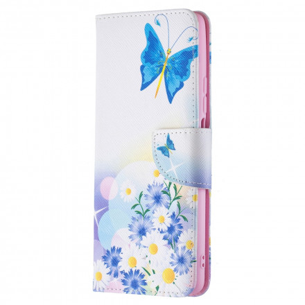 Xiaomi 11T / 11T Pro geval beschilderd vlinders en bloemen