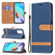 Xiaomi Redmi 10 stof en leer effect riem case Xiaomi Redmi 10 stof en leer effect riem case