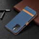 Xiaomi Redmi 10 stof en leer effect riem case Xiaomi Redmi 10 stof en leer effect riem case