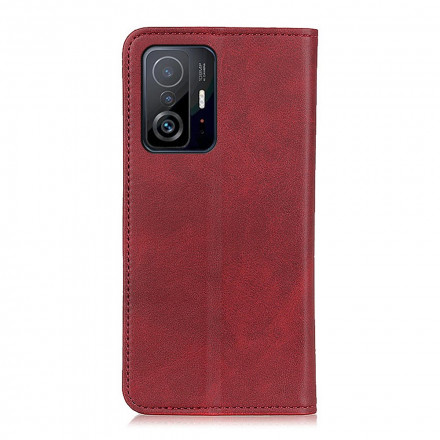 Flip Cover Xiaomi 11T / 11T Pro Split Leer Mat Flip Cover Xiaomi 11T / 11T Pro Split Leer Mat