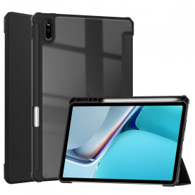 Smart Case Huawei MatePad 11 (2021) kunstleer en transparante achterkant