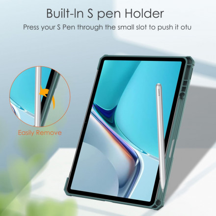 Smart Case Huawei MatePad 11 (2021) kunstleer en transparante achterkant