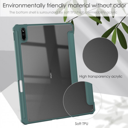 Smart Case Huawei MatePad 11 (2021) kunstleer en transparante achterkant