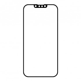 Zwart Contour getemperd glas screenprotector iPhone 13 / 13 Pro