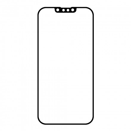 Zwart Contour getemperd glas screenprotector iPhone 13 / 13 Pro