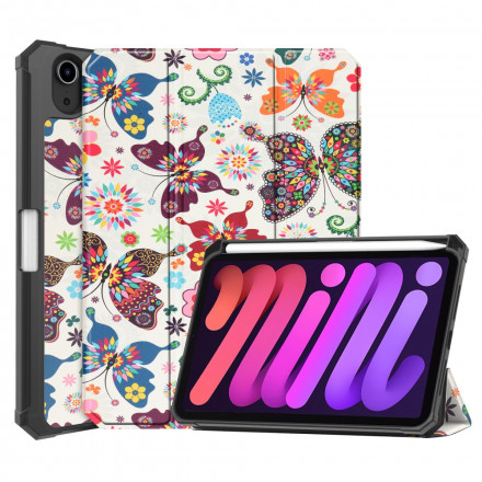 Smart Case iPad Mini 6 (2021) Stylus Case Vintage Bloemen