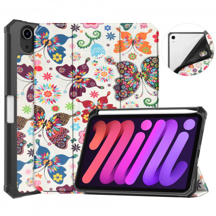 Smart Case iPad Mini 6 (2021) Stylus Case Vintage Bloemen