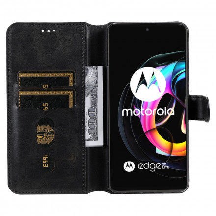 Geval Motorola Edge 20 Lite kunstleer nieuwe kleuren