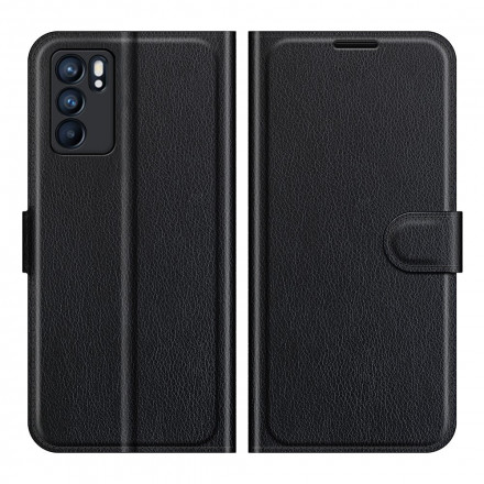 Oppo Reno 6 5G Leder Klassiek Lychee Hoesje