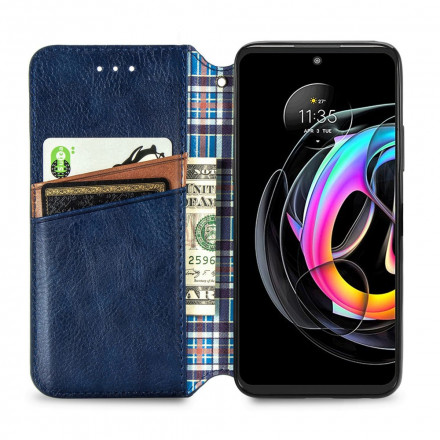 Flip cover Motorola Edge 20 Lite kunstleer diamant textuur
