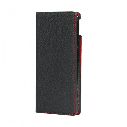 Flip Cover Google Pixel 6 leer Echte Lychee riem