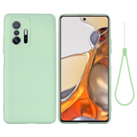 Xiaomi 11T / 11T Pro vloeistof Silicone geval met riem