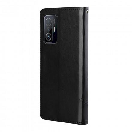 Xiaomi 11T / 11T Pro Vlinders en Bloemen Strap Case