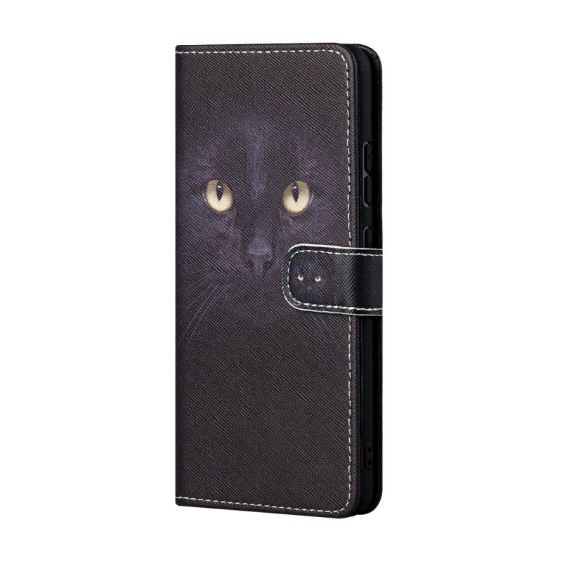Samsung Galaxy A13 5G / A04s Zwart Cat Eye Strap Hoesje