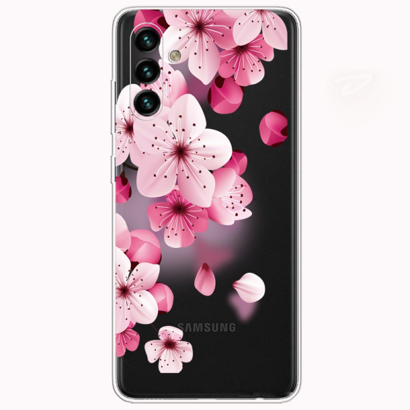 Samsung Galaxy A13 5G / A04s Klein Roze Bloemen Hoesje