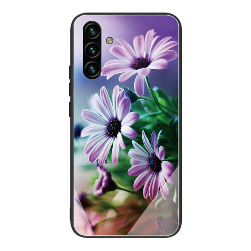 Samsung Galaxy A13 5G / A04s Gehard glazen behuizing Bloemen