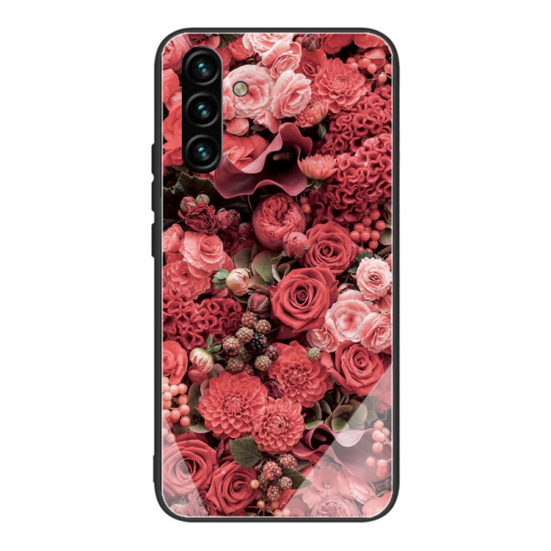 Samsung Galaxy A13 5G / A04s Hardcover Roze Bloemen