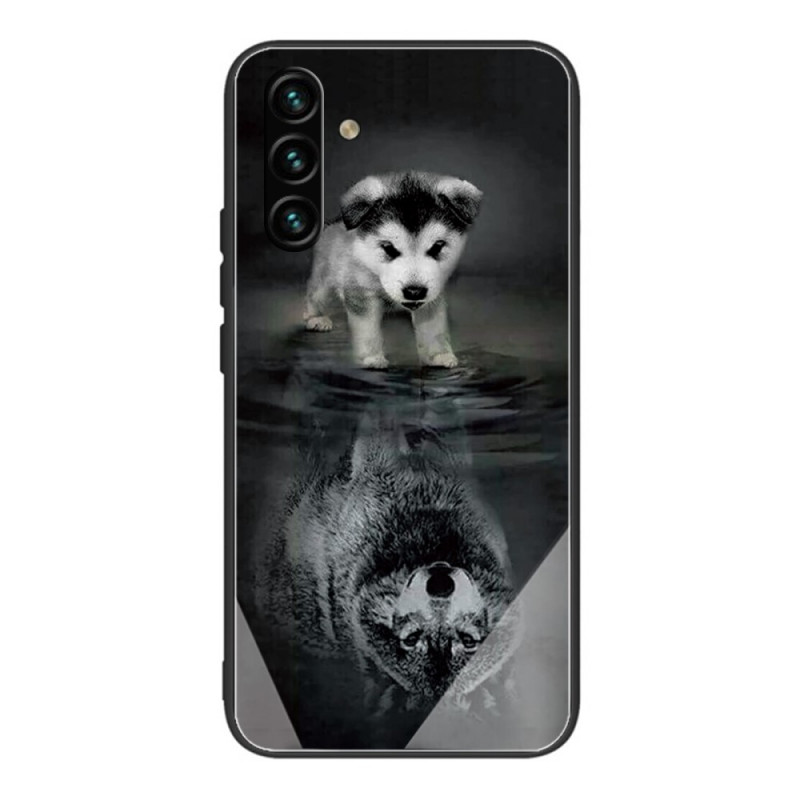 Samsung Galaxy A13 5G / A04s Puppy Dream Gehard Glas Hoesje