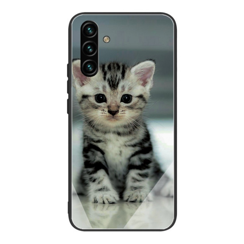 Samsung Galaxy A13 5G / A04s Gehard Glas Hoesje Kitten