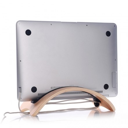 Houten BookArc standaard voor MacBook