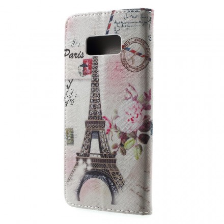Samsung Galaxy S8 Plus Eiffel Retro Hoesje