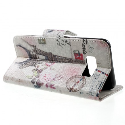 Samsung Galaxy S8 Plus Eiffel Retro Hoesje