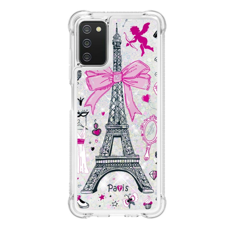 Samsung Galaxy A03s hoesje De Eiffeltoren Glitter