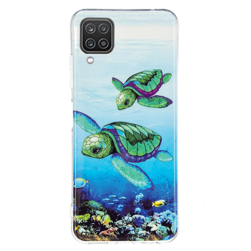 Samsung Galaxy A12 / M12 Schildpadden Fluoriserend Hoesje