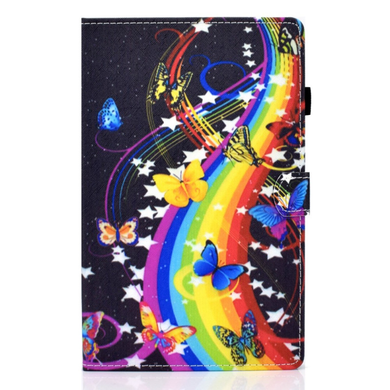Samsung Galaxy Tab A8 hoesje (2021) Regenboog Vlinders