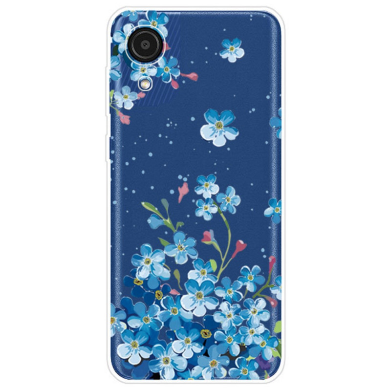 tiran Sluiting test Samsung Galaxy A03 Core Hoesje Blauw Bloemen - Dealy