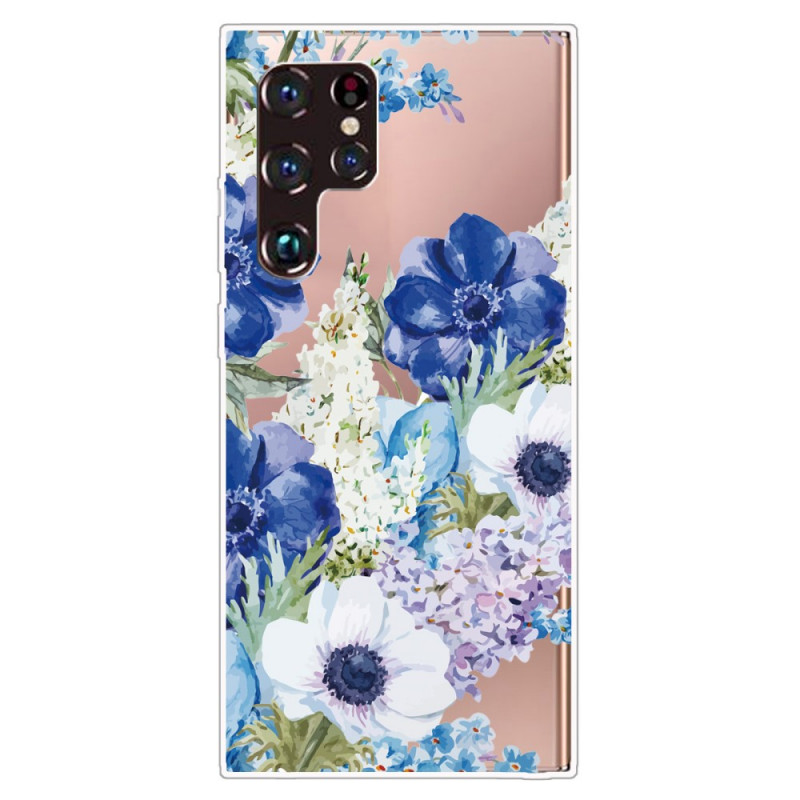 Samsung Galaxy S22 Ultra 5G aquarel bloem case