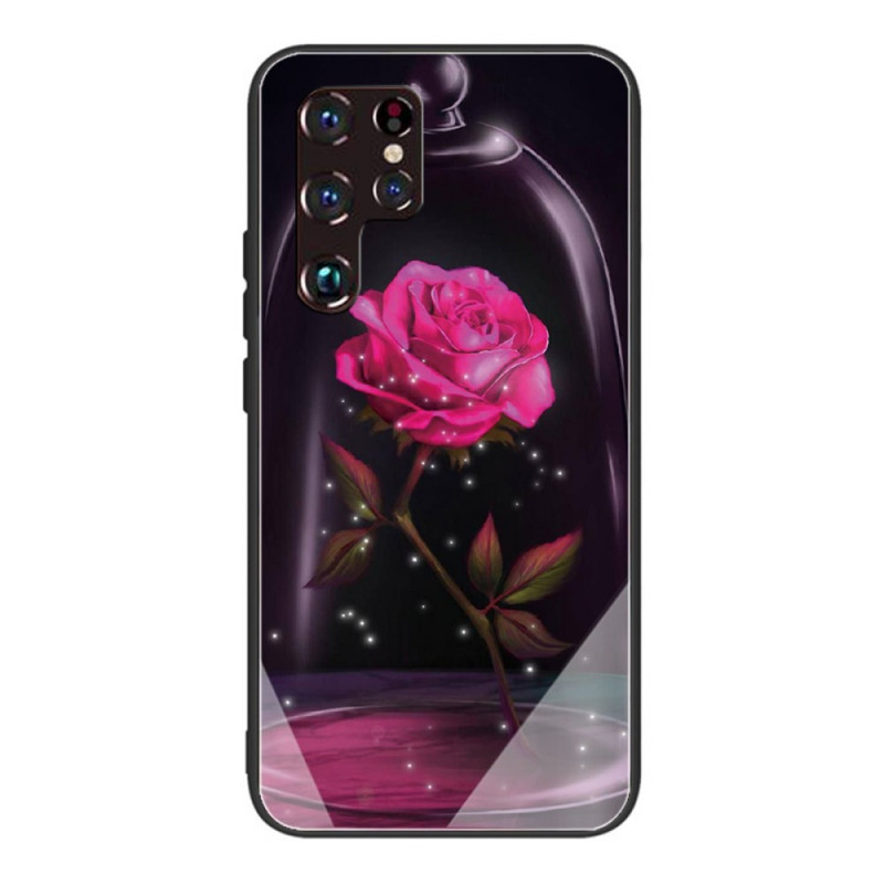 Samsung Galaxy S22 Ultra 5G Gehard Glazen Hoesje Magic Pink