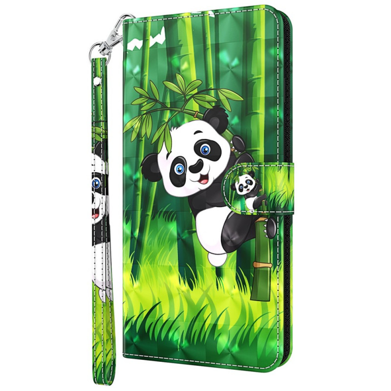 Moto G71 5G Panda en Bamboe Hoesje