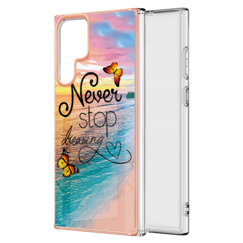Samsung Galaxy S22 Ultra 5G Hoesje Never Stop Dreaming Vlinders